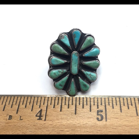 Native Navajo Turquoise silver midi.Native American Navajo turquoise ring - Picture 2 of 5